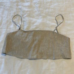 Reformation linen crop top